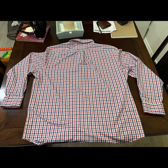 Vineyard Vines Red and Blue Check Dress Shirt - Picture 2 of 2